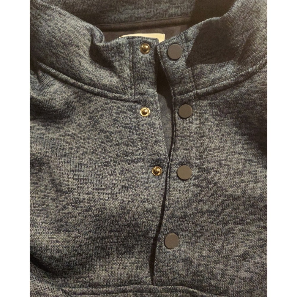 Lands End Mens Navy (Brushed) Sweater Fleece Snap Neck Pullover Jacket Size XXL❤ - Picture 5 of 12